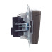BRITE Розетка 1-местная с заземлением с защитными шторками и крышкой 16А IP44 РСбш10-3-44-БрТБ темная бронза IEK