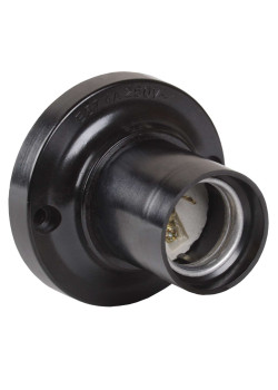 Патрон потолочный Пкб27-04-К21 карболитовый Е27 черный (50шт) (стикер на изделии) IEK