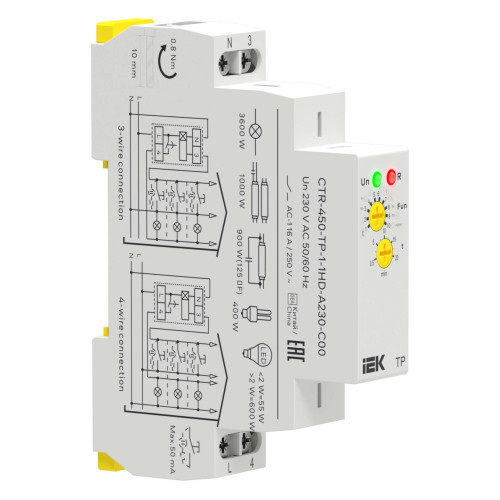 Реле импульсное TP с задержкой выключения 1 контакт 230В AC IEK