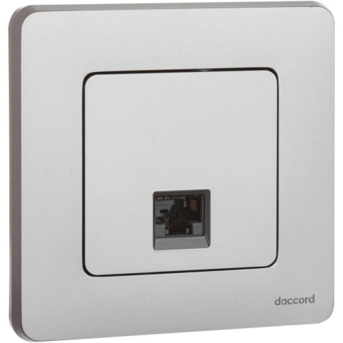 INSPIRIA Розетка компьютерная RJ45 категория 5Е UTP алюминий