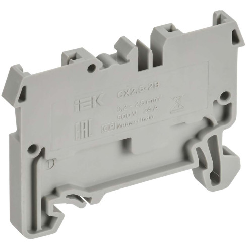 ARMAFIX Клемма пружин. CX2,5-2B разъемная 2,5мм2 (2 разъема) серая IEK