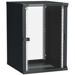 ITK Шкаф LINEA WE 18U 600x650мм дверь стекло черный