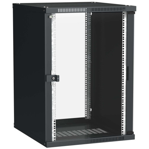ITK Шкаф LINEA WE 18U 600x650мм дверь стекло черный