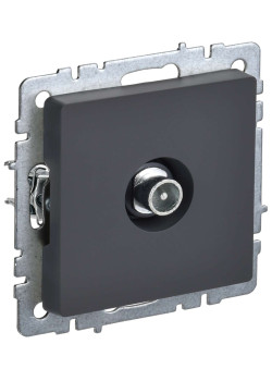 BRITE Розетка TV проходная РТВ10-0-БрГ графит IEK