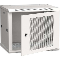 ITK Шкаф настенный LINEA W 9U 600х450мм дверь перфорированная RAL 7035