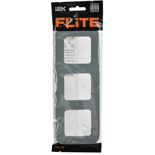 FLITE Рамка 3-местная РУ-3-А-ФлС серый IEK FLITE Рамка 3-местная РУ-3-А-ФлС серый IEK