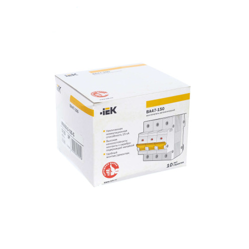 KARAT Автоматический выключатель ВА47-150 3P C 125А 15кА IEK