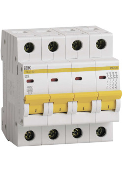 KARAT Автоматический выключатель ВА47-29 4P D 8А 4,5кА IEK