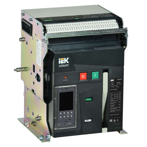 ARMAT AR-A2N TD08 3P F HR Выключатель автоматический воздушный 66кА расцепитель TD 800А 3P стационарный с аксессуарами ~220-240В: реле отключения, реле включения, моторный привод IEK