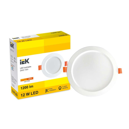 LED DVO 1721 12W 3000K IP20 IEK