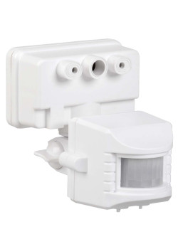 Датчик движения ДД-019 1100Вт 120град 12м IP44 белый IEK