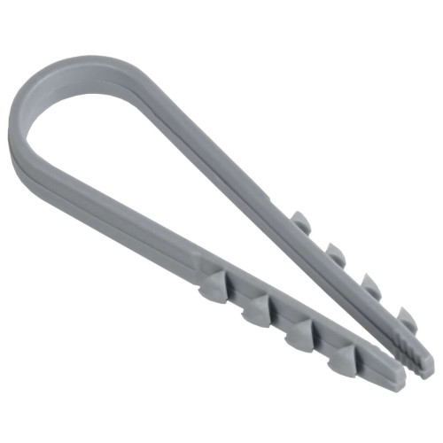 Дюбель-хомут 11-18мм для круглого кабеля нейлон белый (100шт/упак) GENERICA