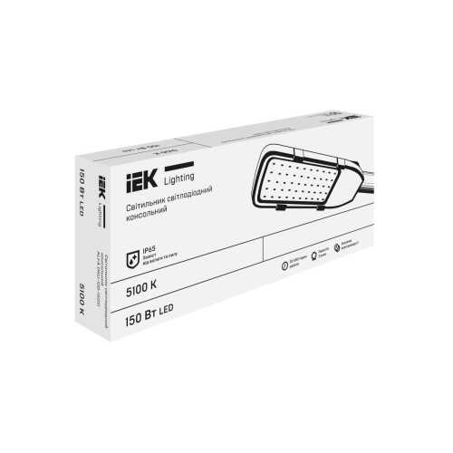 Светильник светодиодный консольный ALFA DKU-10D-10051 100Вт 5100К IP65 серый UA IEK