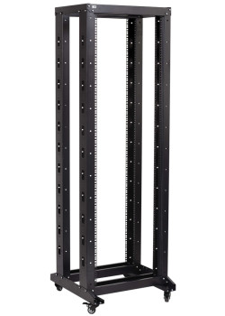 ITK Стойка открытая монтажная двухрамная LINEA F 37U 600x600мм на роликах черная