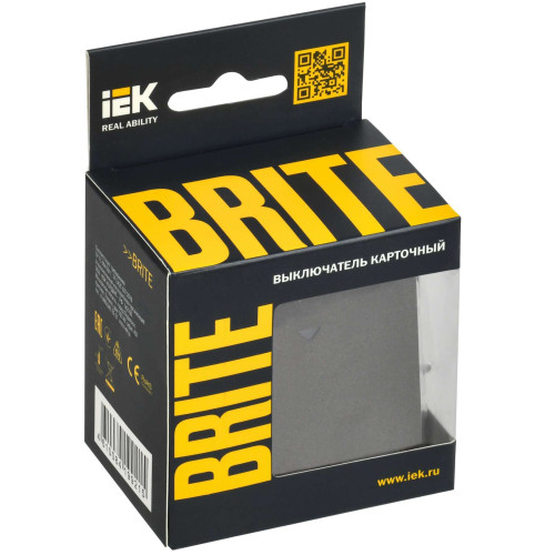 BRITE Выключатель карточный 30А ВС10-1-8-БрТБ темная бронза IEK