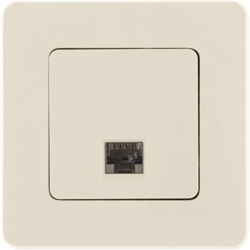 INSPIRIA Розетка компьютерная RJ45 категория 5Е UTP слоновая кость