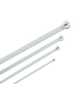 Хомут кабельный усиленный Хку 2,5х100мм со стальным замком белый (100шт) IEK