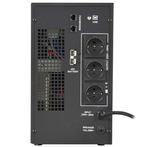 ITK ELECTRA LT ИБП однофазный линейно-интерактивный 2кВА/1,6кВт 3хSchuko LCD дисплей 48VDC без АКБ USB RJ45/11