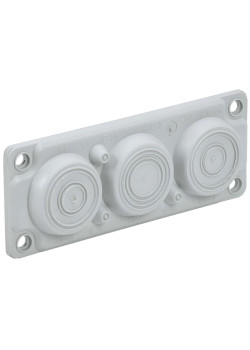 TITAN Ввод кабельный мембранный 6 отверстий d=6-59мм IP65 серый IEK