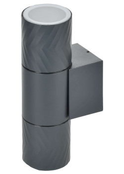 Светильник уличный 5108 настенный под лампу 2хGU10 IP65 серый IEK