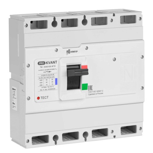 Выключатель автоматический PRO.KVАNT TM-630H 4P 500А 70кА C Контактор