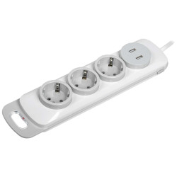 Удлинитель У03В 3 места 2P+PE/1,5м 3х1мм2 16А/250В USBх2 MODERN IEK