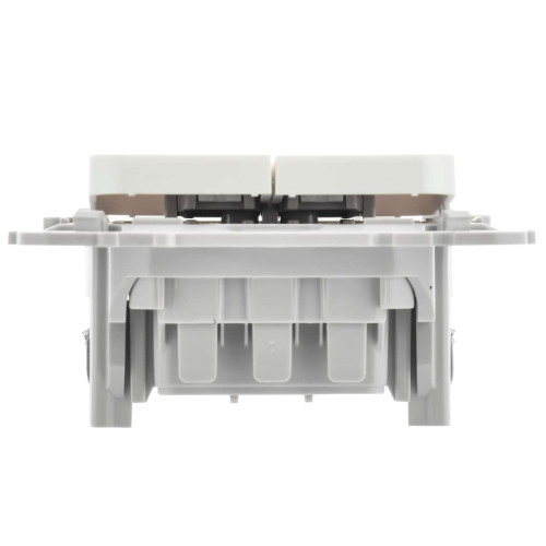 FLITE Выключатель 2-клавишный 10А ВС12-1-0-ФлЖ жемчуг IEK