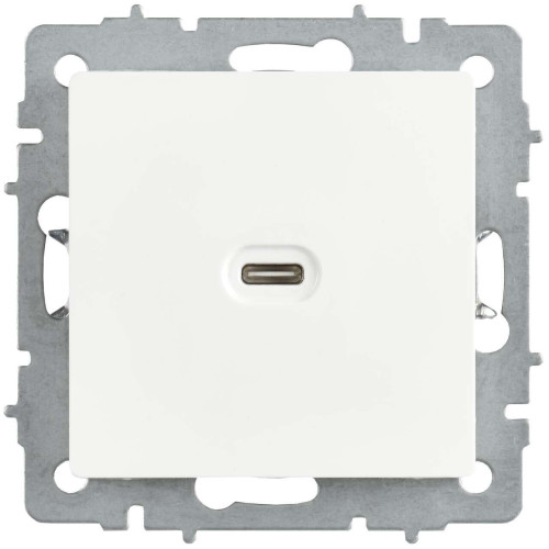 BRITE Розетка USB C 65Вт высокоскоростная зарядка РЮ12-1-БрАБ арктический белый IEK