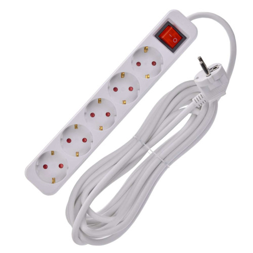UMA Удлинитель У05К 5 мест 2P+PE 5м 3х1,5мм2 16А белый IEK