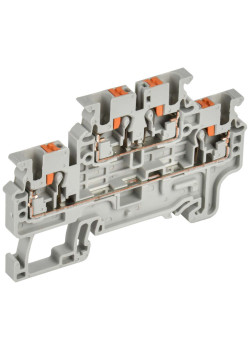ARMAFIX Клемма пружин. Push-in CP-ML 2 ур. 2,5мм2 серая IEK