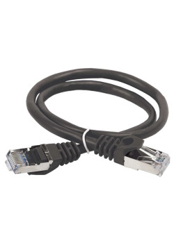 ITK Коммутационный шнур (патч-корд) кат.6 FTP PVC 0,5м черный