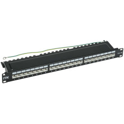 ITK 1U патч-панель кат. 6A STP 24 порта экранированная Dual IDC