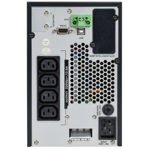 ITK ELECTRA OT ИБП однофазный онлайн 3кВА/3кВт LCD дисплей 96VDC 4хС13 без АКБ с регулируемым зарядным устройством USB EPO RS232 SNMP слот Tower