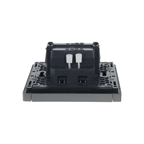 FORTE&PIANO Выключатель 1-клавишный с индикацией 10А FP502 сталь IEK