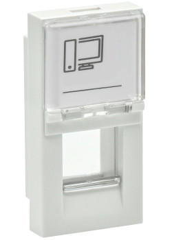 PRIMER Панель лицевая Keystone (1 модуль) белая IEK