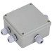 Коробка распаячная КМ41330 для открытой проводки безгалогенная (HF) 100х100х50мм IP55 5 гермовводов PG9 серая IEK