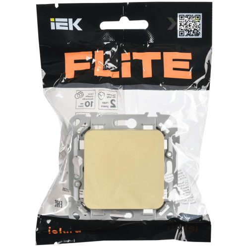 FLITE Выключатель 1-клавишный 10А ВС11-1-0-ФлН навахо IEK FLITE Выключатель 1-клавишный 10А ВС11-1-0-ФлН навахо IEK