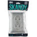 SKANDY Розетка 2-местная без заземления без защитных шторок 10А в сборе SK-R10S серебряный IEK