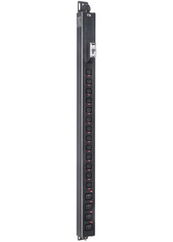 ITK BASE PDU вертикальный PV1112 22U 1 фаза 32А 13 розеток C13 + 4 розетки C19 с клеммной колодкой и кабелем 3м вилка IEC60309 (промышленная)
