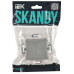 SKANDY Выключатель 2-клавишный 10А SK-V04S серебряный IEK