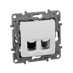 ETIKA Розетка двойная RJ11+RJ45 кат.5E UTP белый