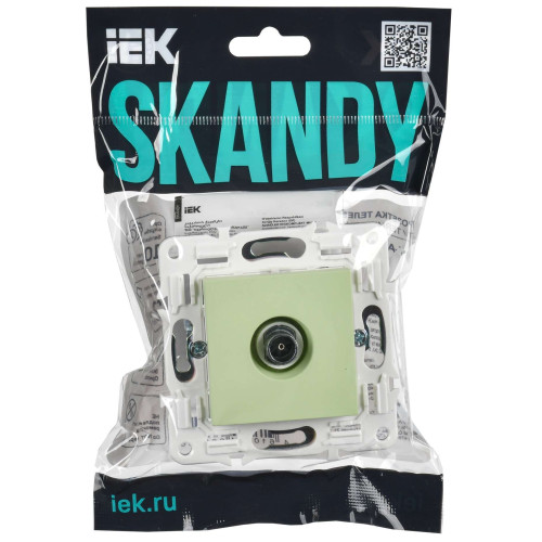 SKANDY Розетка TV оконечная SK-A12G мятный IEK