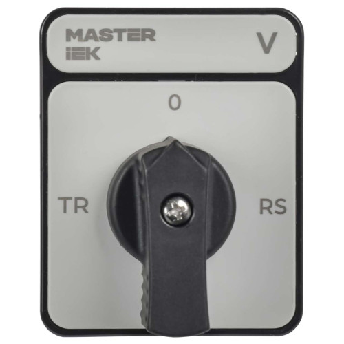 Переключатель кулачковый стандартная черная рукоятка 10А схема 67 MASTER IEK Переключатель кулачковый стандартная черная рукоятка 10А схема 67 MASTER IEK