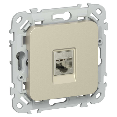 FLITE Розетка компьютерная RJ45 категория 6 STP РК6-1-1-ФлШ шампань IEK