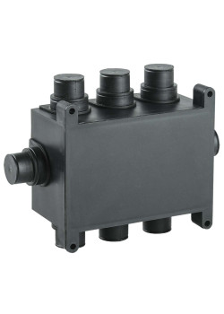 Коробка распаячная 118х76х60мм для монолитного строительства черная IEK