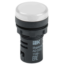 Лампа AD22DS(LED)матрица d=22мм белый 24В AC/DC IEK