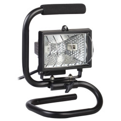 Прожектор галогенный ИО150П (переноска) IP54 черный IEK