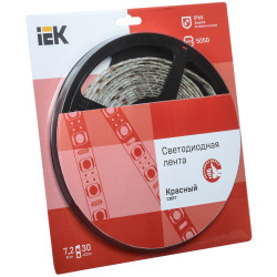 Лента светодиодная 5м блистер LSR-5050R30-7,2-IP65-12V IEK