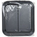 TORS Выключатель двухклавишный 10А IP55 TS105 графит IEK