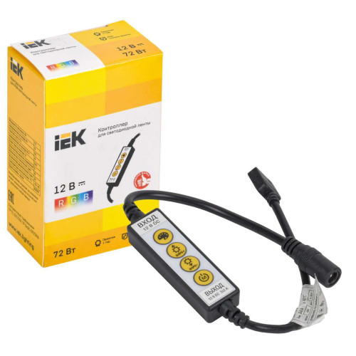 Контроллер без ПДУ К RGB 3 канала 12В 2А 72Вт IEK